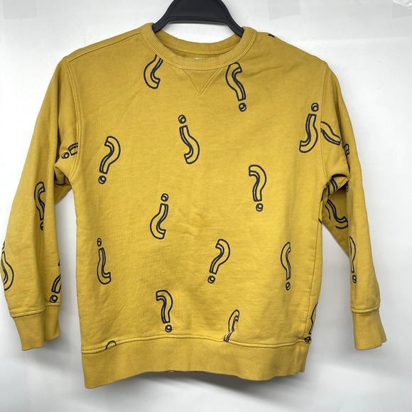 Zara Other - Zara Kids Size 9 Unisex Crewneck Pullover Sweatshirt With Question Mark Pattern‎